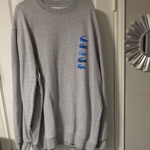 Lacoste Gray Sweatshirt 2XLT with Blue Crocodiles